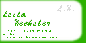 leila wechsler business card